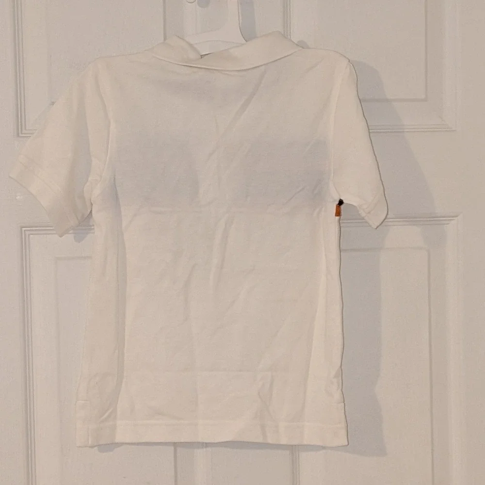 Gymboree Boys Size 4 White Striped Short Sleeve Cotton Polo Shirt NWT